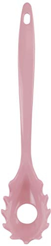 Spaghetti Spoon, Pasta Server, Fork with Ergonomic Handle, Heat Resistant, BPA Free with Ergonomic Handle,11.5 inch Melamine Utensil by Reston Lloyd, Pink