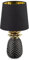 Navaris Tischlampe im Ananas Design - 35cm hoch - Deko Keramik Lampe für Nachttisch oder Beistelltisch - Dekolampe mit E14 Gewinde in Schwarz-Schwarz
