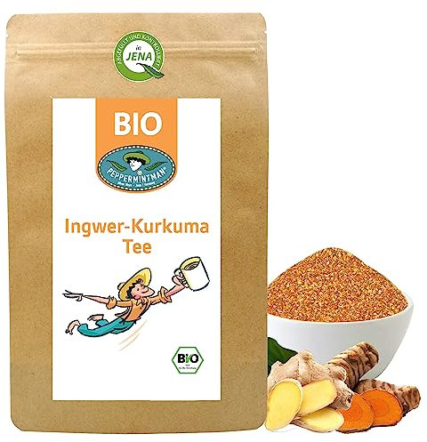 BIO Ingwer-Kurkuma-Tee 500g - Ayurvedischer Vitalitätstee - traditionell - erfrischend - leichte Schärfe - für Körper und Geist - PEPPERMINTMAN