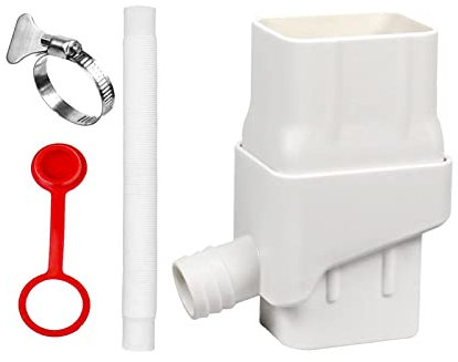 perfk Recuperateur d Eau de Pluie, Collecteur Eau de Pluie Récupérateur Eau de Pluie,Raccord Récupérateur Eau de Pluie,Kit Recuperation Eau de Pluie Blanche
