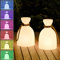 FUYO 2 Pcs Lampe Extérieur LED Sans Fil Portable Rechargeable à Intensité Variable Avec Multicolore Pour BBQ Jardin Bar Terrasse