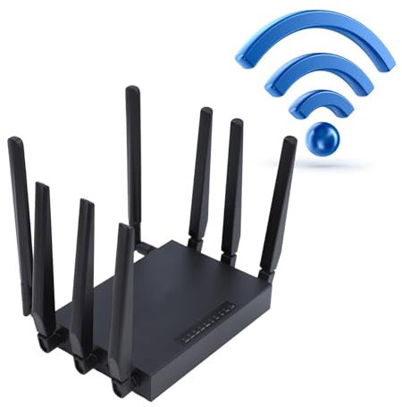 5G SIM Card Router CPE for Travel in Asia & Middle East, Dual Band WiFi6 1000Mbps 5G Modem with 8 Antennas, Multiple Sharing for Middle East Asia