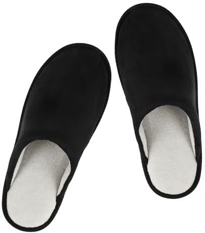riemot Chaussons Hommes, Pantoufles Maison Confort et Légers, Doux et Antidérapants Pour Intérieur et Extérieur, Noir EU 42-43