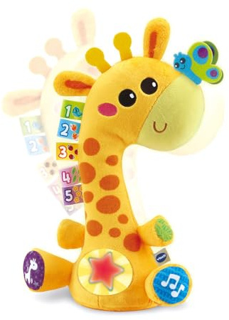 VTech - Ma Girafe Moov & Groov - Jouet Bébé Qui Danse et Répète Tout - Girafe Peluche Interactive Qui Parle et Chante - Éveil Musical, Motricité Bébé - Cadeau Enfant Dès 1 an - Contenu en Français