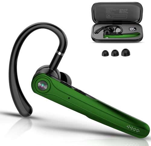 Atheewon V5.4 trådlöst bluetooth-headset, 120 timmars handsfree-samtal, bluetooth-hörlurar med dubbel ENC-brusreducerande mikrofon för körning/företag/kontor