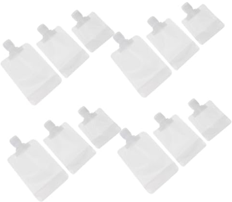 Beaupretty 12 Bolsas Exprimibles para Loción, 30-100 Ml, de Viaje, Reutilizables, de Pet y Pe, Cierre Antifugas