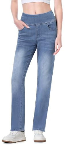 Chasehot Pull on Jeans for Women, High Waisted Stretchy Trendy Straight Bootcut Tapered Denim Jeggings