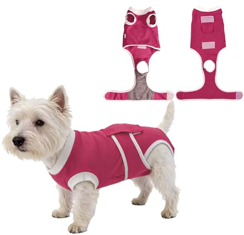 PawSailor Easy Wear Dog Surgery Recovery Suit Post-Op Dogs Bodysuit Pink L