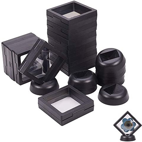 DUOHERESHUI 10 Pièces Support D'affichage à Cadre Flottant, Cadre 3D Flottant, Présentoirs Flottants, Cadre Flottant Transparent, Présentoir Flottant à Bijoux, pour Pièces Monnaie, Bijoux, Médailles