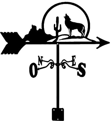 Banderuola Segnavento da Giardino WETHERVANES Deluxe Deluxe DELUSA Vane MEEDINO con ORNAZIONE Animale for GIARDI del Tetto PROPE Outdoor SHED FORNI FARNS - Wolf - Lupo