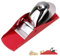 FIBOUND Rabot à Main pour Travail de Bois, Mini Outil de Lissage du Bois, Réglable, Rouge, 40 x 135 mm