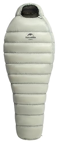 Naturehike Gänsedaunen Mumienschlafsack Ultraleicht | -27,8-8,9 °C Extreme 860 Füllkraft Kompakt Tragbar 3-4 Jahreszeiten für Erwachsene Kaltes Wetter zum Wandern Reisen & Outdoor (Vulkangestein - M -