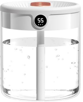 Valtreecho Humidifer - Humidificadores de niebla fría de 2 litros para dormitorio, habitación de bebé con luz nocturna, humidificador de aire para el hogar, humidificador ultra silencioso, apagado