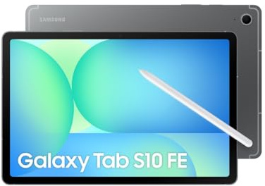 Samsung Galaxy Tab S10 FE, 3 anni di garanzia, Android Tablet, Display 10.9 LCD, Wifi, RAM 8GB, 128GB, 8.000 mAh, S Pen, Android 15, IP68, Gray [Versione italiana]