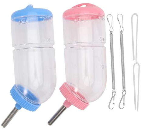 TOYANDONA 2piezas Fuente de Agua Potable para Mascotas Botellas de Agua Creativas Forma de Bebedero para Conejos para Gatos y Pequeños Animales Color y Diseño Variados
