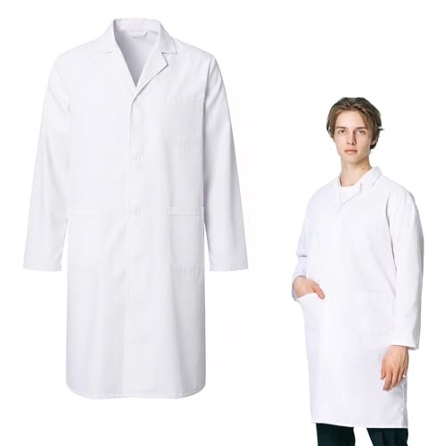 EJRUP Blouse de laboratoire, confortable et douce, blouse blanche, blouse chimie college