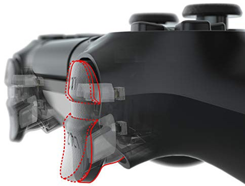 eXtremeRate Smart Clicky Hair Trigger Kit für ps4 CUH ZCT2-Controller Schultertasten,Trigger buttons Kit Flashshot Trigger-Stop Flexkabel für ps4 Pro/Slim Controller JDM-040/050/055