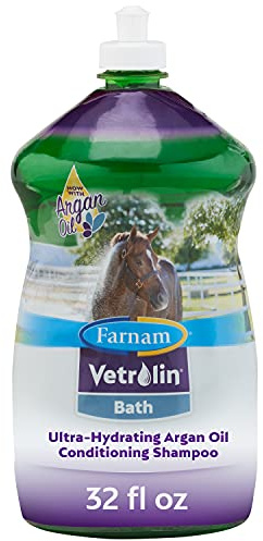 Farnam Vetrolin Bath Ulta-Hydrating Argan Oil Shampoo with Sunscreen, 32 oz