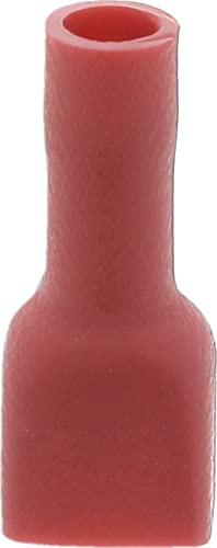 Capocorda rosso piatto isolato femmina rinforzato in scatola, 6,35 x 0,8 mm, 0,3-1,5 mm2, confezione da 50