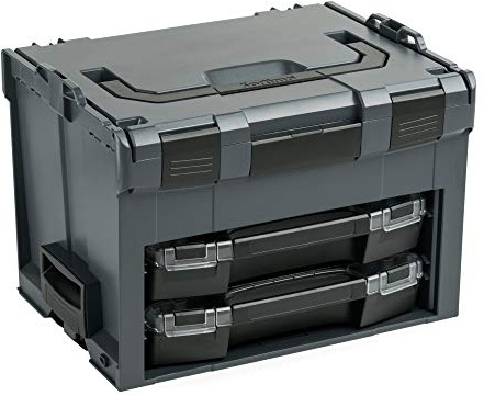 L-BOXX Sortimo Werkzeugkoffer-Set LS-BOXX 306 anthrazit bestückt mit 2x i-BOXX leer | Transportsystem Werkzeug | Ideale Werkzeug Aufbewahrung Box