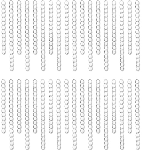 100pcs Chains for Jewelry Making,Metal Bracelet Extender Necklace Extenders Tail Chain for DIY Necklaces Bracelet Anklet, Jewelry Making Supplies (50mm/70mm)