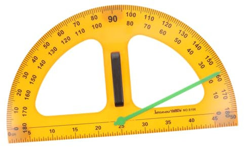VILLCASE Winkelmesser Mathematisches Winkelwerkzeug Praktischer Halbkreis-winkelmesser Kunststoff-winkelmesser Tragbares Messlineal Zeichenwerkzeug Lehrer-winkelmesser