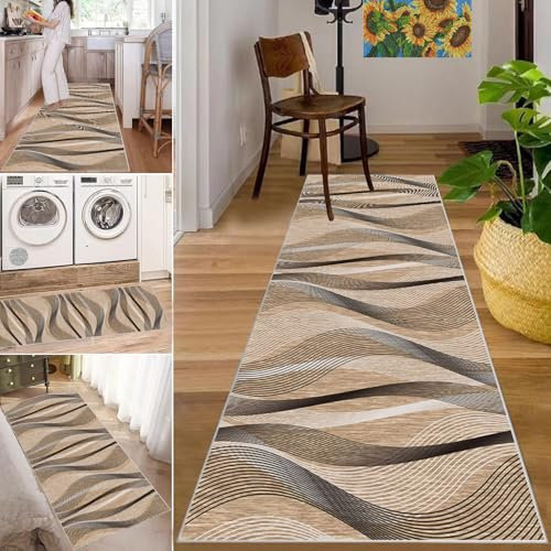 YosetomhLvey Alfombra clásica geométrica, 40 x 60 cm, C#4, antideslizante, pelo bajo, lavable a máquina, pasillo