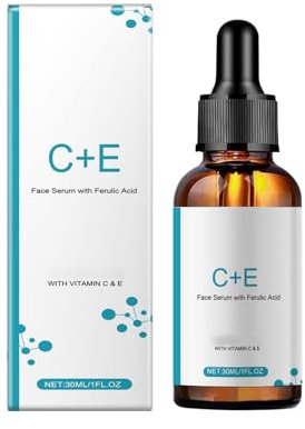 Sérum de vitamine C+E à la vitamine CE avec acide ferulic pour femme, à la vitamine E et au sérum ferulic - Sérum vitamine C pour le visage - Correcteur de points sombres, soin du visage anti-âge (1)