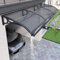 Vordach für Haustür überdachung Aus Aluminiumlegierung, Markisen für den Außenbereich, Balkon, Vordertür, Terrasse für Sonnenschutz, UV-Regenschutz, Grau 100x250cm