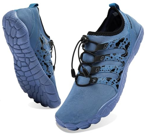 WOTTE Chaussures aquatiques pour homme - Séchage rapide - Chaussures aquatiques légères et respirantes - Pour la plage, la pêche, le yoga, la plongée, le surf - Taille 40-50, bleu, 50 EU