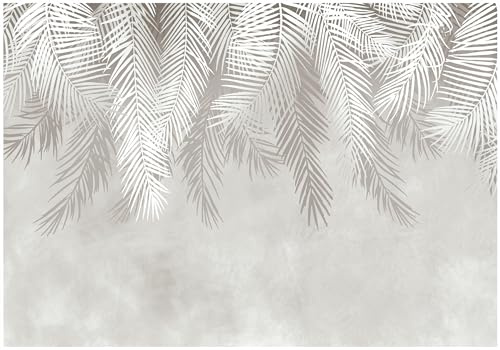 WallArena - Carta da parati fotografica - foglie 400x280 cm - Murale fotografico - Per soggiorno e camera da letto - Effetto 3D - con Colla - Foglie di palma, botaniche