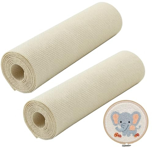SHIQUAN 2 Pièces Tissu Punch Needle, 67x50cm