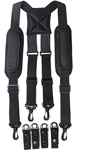 MELOTOUGH - Bretelles de ceinture de travail pour homme, ceinture tactique pour la police et les forces de l'ordre, Noir - taille unique