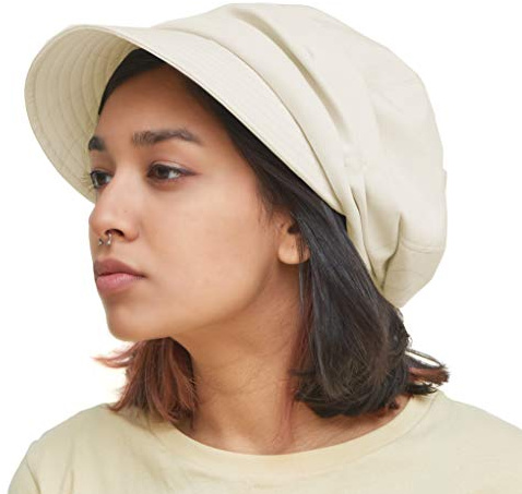 CHARM Cappello da Sole Donna Cotone Organico, Avorio
