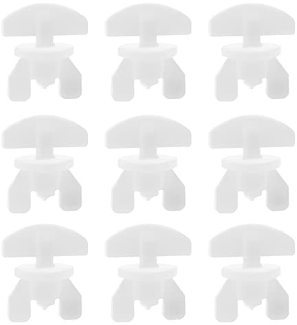 Micro Traders 40pcs Curtain Rail Stoppers Curtain Track Glider Plastic Drapery Rail Sliding Glider Curtain Fasteners for Curtain Rails Curtain Replacement Accessories White