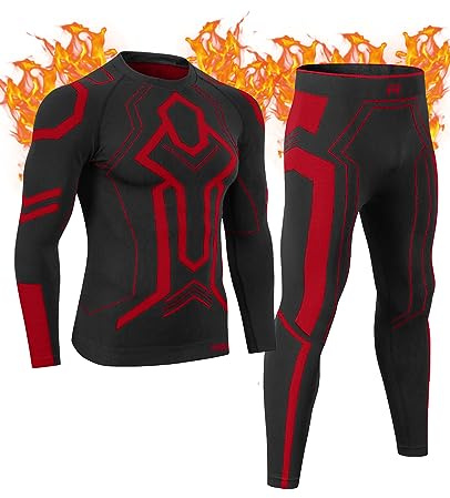 MEETWEE Ensemble de sous-vêtements Thermiques pour Homme sous-vêtements de la Couche de Base Homme