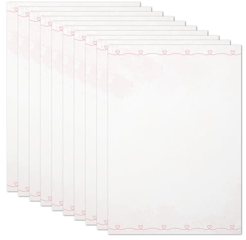 Carta da lettere A5 stampata su entrambi i lati - set di carta intestata per etichettatura e stampa per matrimonio, compleanno, inviti (A5, Design 5)