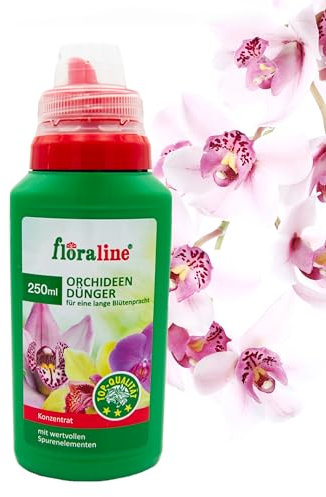 floraline® Engrais liquide spécial pour orchidées - Nutriments optimaux pour votre orchidée toute l'année sans sur-fertilisation - 250 ml d'engrais pour orchidées avec capuchon doseur