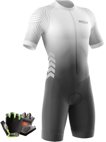 Traje de Triatlón de Manga Corta para Hombre, Traje de Ciclismo Hombres de Traje Tri,Traje de Ciclismo de Secado rápido MTB Mono Racing,Ciclismo, Carrera, natación. (Typ-10,L)