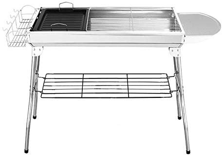 MYVVKIA Parrilla de Barbacoa al Aire Libre Parrilla de Barbacoa extraíble Barbacoa de carbón portátil Parrilla de carbón de Hierro Laminado en frío Horno de Barbacoa para Acampar