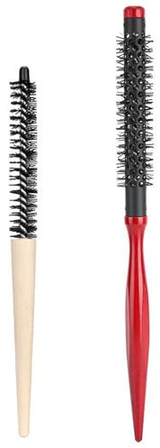 KGDUYC 2 pezzi di spazzole rotonde professionali per capelli. Adatte per asciugatura, styling e curling. Lunghezza 26cm, ideali per capelli sottili e barba