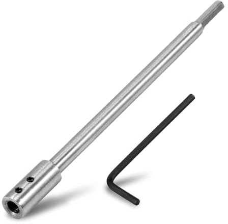 Vocdikficy Rallonge de Foret Forstner pour Tige Ronde de 3/8 Pouces, Rallonge de Foret à Bois en Acier à Haute Teneur en 1 Pièce