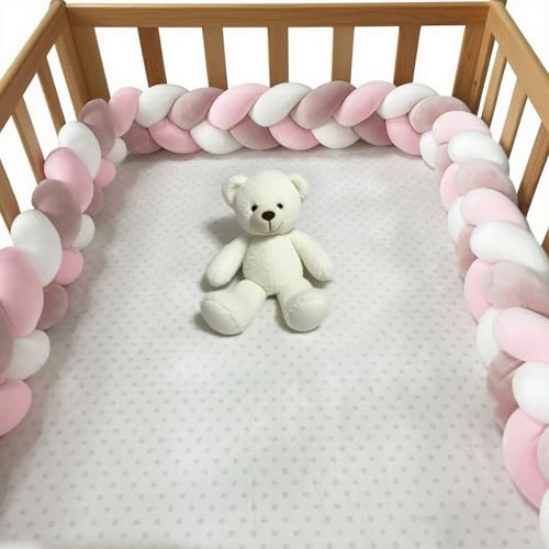 GYCS Cojín Protección contra Caídas,Protección Cama Trenza,Alfombra Anticolisión para Cama,Trenza Almohada De Serpiente De Nudo, Parachoques Almohada,Cojines De Peluche,A15,300cm