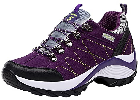 Generisch Baskets pour femme - Multicolore - 41 - Chaussures de randonnée d'hiver antidérapantes - Chaussures d'extérieur en daim - Chaussures de trail - Chaussures de sport chaudes - Chaussures