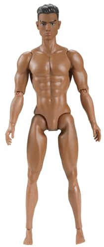 Lawnrden Anpassade actionfigurer, 1/6 Skala Actionfigurer Manlig Muskel Multilayer Snodable Figur med huvud för utställningsdockor Collection, Brun