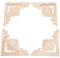 MUXSAM Wood Carved Mouldings Decal Corner Onlay Applique 4pcs Frame Furniture Wall Unpainted for Home Cabinet Door Decor Craft 9x9cm