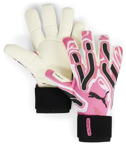 PUMA - PUMA Ultra Ultimate Hybrid, Guantes de Portero Adultos Unisex, Poison Pink-PUMA White-PUMA Black, 7.5-041858