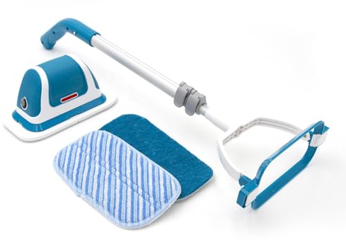 Livington MultiScrubber elektrisk skrubbmaskin - laddningsbar torkare för enkel moppning, skrubbning och polering - 2-i-1 moppningssystem som handskrubb och golvtorkare - inkl. 2 tillbehör