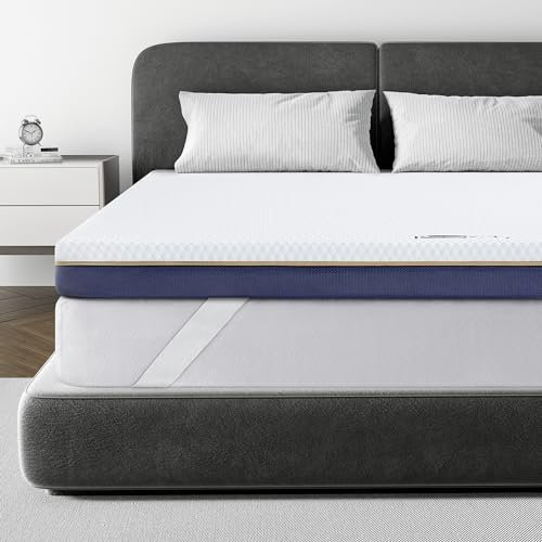 BedStory Topper 100x200, 7,5cm Höhe H3&H2 Gel Memory Foam Topper, Öko-TEX Zertifiziert Gelschaum Matratzentopper, Atmungsaktiver Matratzen Topper für Boxspringbett, Hypoallerger Bezug waschbar