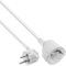 InLine Verlängerungskabel, Stromkabel, 20m, Schutzkontakt Stecker gewinkelt/Buchse, H05VV-F, Innenbereich, erhöhter Berührungsschutz, weiß, 16410Z
